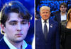 Barron Trump’s first public appearance in four months has everyone talking after he attends a White House UFC event