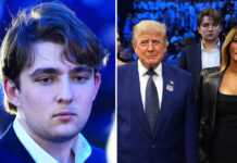 Barron Trump’s first public appearance in four months has everyone talking after he attends a White House UFC event