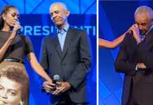 Barack Obama couldn’t hide his emotions after Michelle’s unexpected tribute