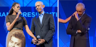 Barack Obama couldn’t hide his emotions after Michelle’s unexpected tribute