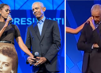 Barack Obama couldn’t hide his emotions after Michelle’s unexpected tribute
