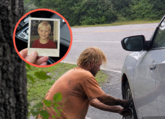 Homeless man helped me change a flat tire on Route 9 where my son vanished 20 years ago – then he left something on the passenger seat