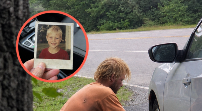 Homeless man helped me change a flat tire on Route 9 where my son vanished 20 years ago – then he left something on the passenger seat