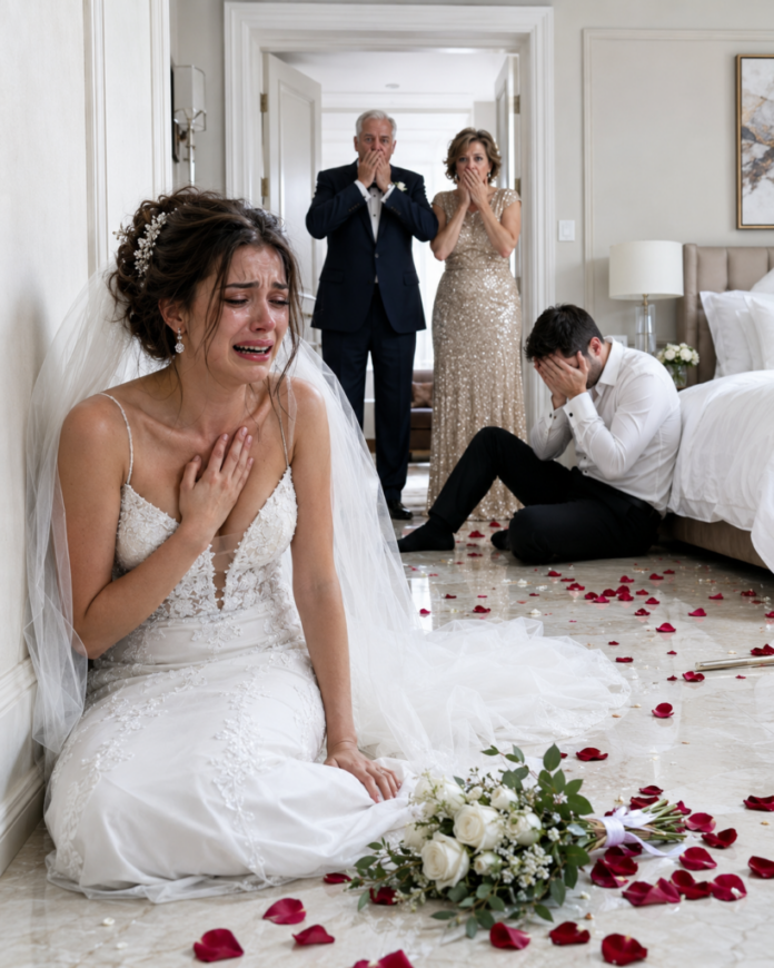 On her wedding night, the bride screamed — her mother-in-law found her trembling on the floor while her son said, ‘She had to pay’