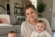 My husband took off for a fishing trip and left me alone with our six-month-old twins—when he finally walked back through the door, he froze