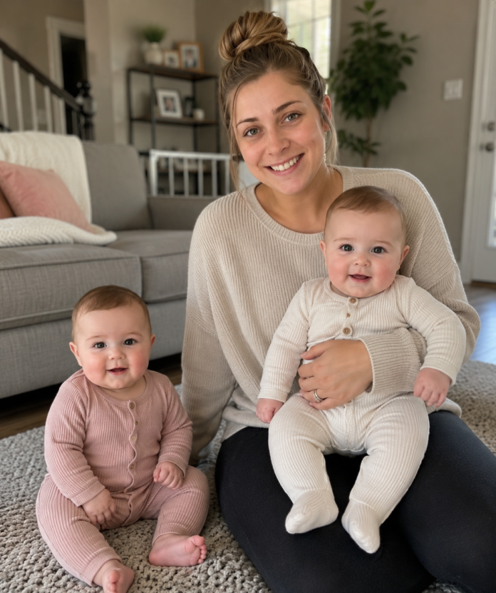 My husband took off for a fishing trip and left me alone with our six-month-old twins—when he finally walked back through the door, he froze