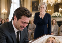 I kissed my wife’s cold forehead in the coffin—then opened her hand and found a navy-blue button torn from my brother Rodrigo’s jacket