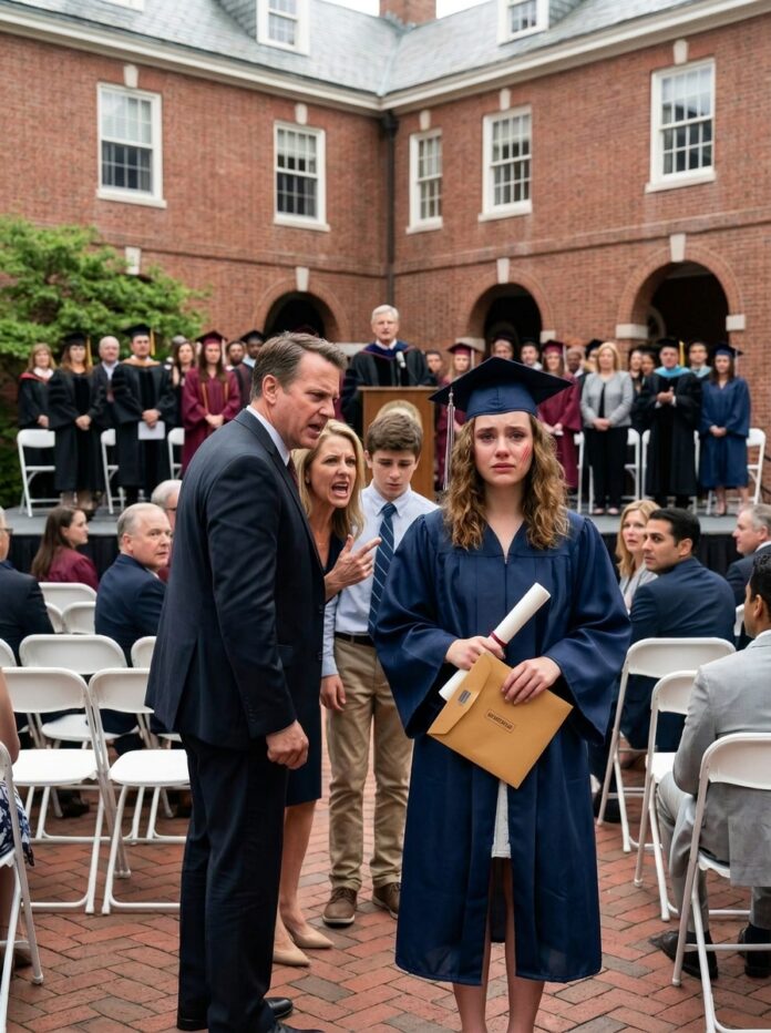 At my graduation, my father slapped me so hard my cap fell off—’You don’t deserve that degree’