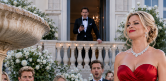 At our lavish engagement party, my fiancée deliberately pushed my mother into the fountain, mocking her ‘cheap clothes’ as her wealthy friends laughed